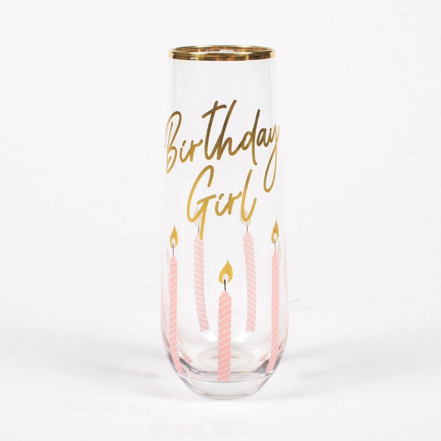 Stemless Champagne Glass: Birthday Girl