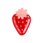 Strawberry Shaped Paper Plate