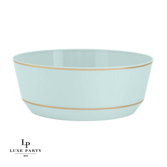 14 Oz. Plastic Bowls: Mint • Gold