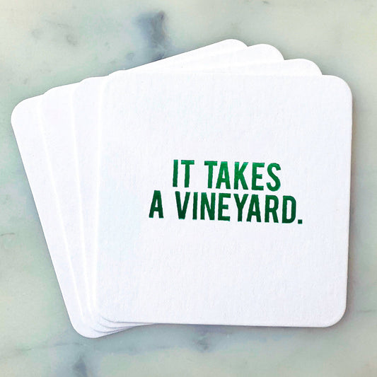 Paper Coasters: It Takes A Vineyard Coasters