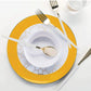 Plastic Dinner Plates: Yellow • Gold