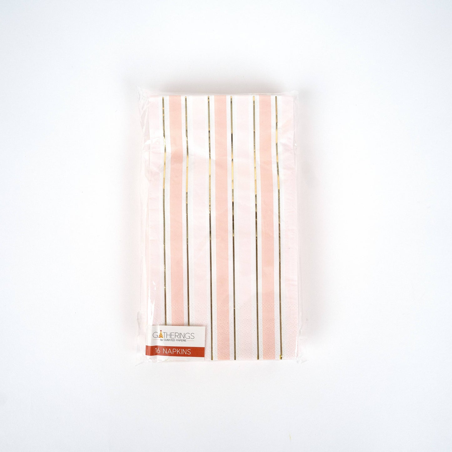 Guest Towel Napkins: Pink and Gold Stripe