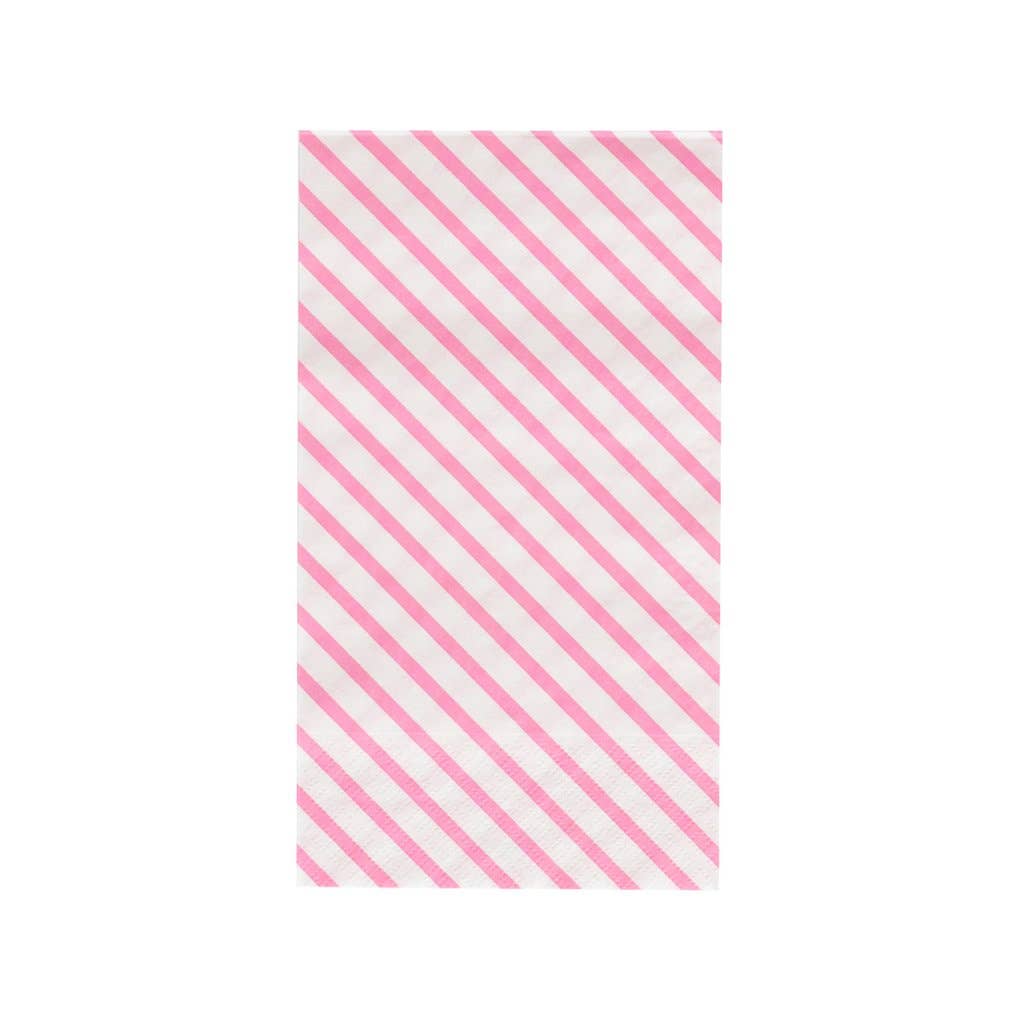 Oh Happy Day Party Shop Striped Dinner Napkins: Neon Rose Stripes