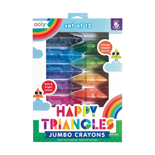 Happy Triangles Jumbo Crayons (Set of 12)