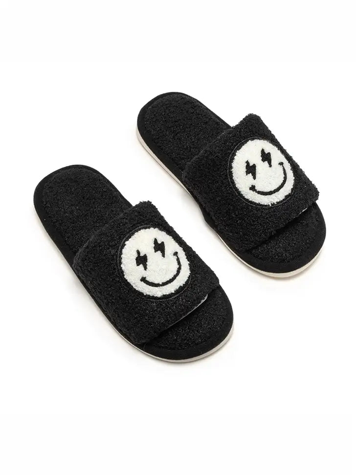 Slide Slippers: Black Bolt