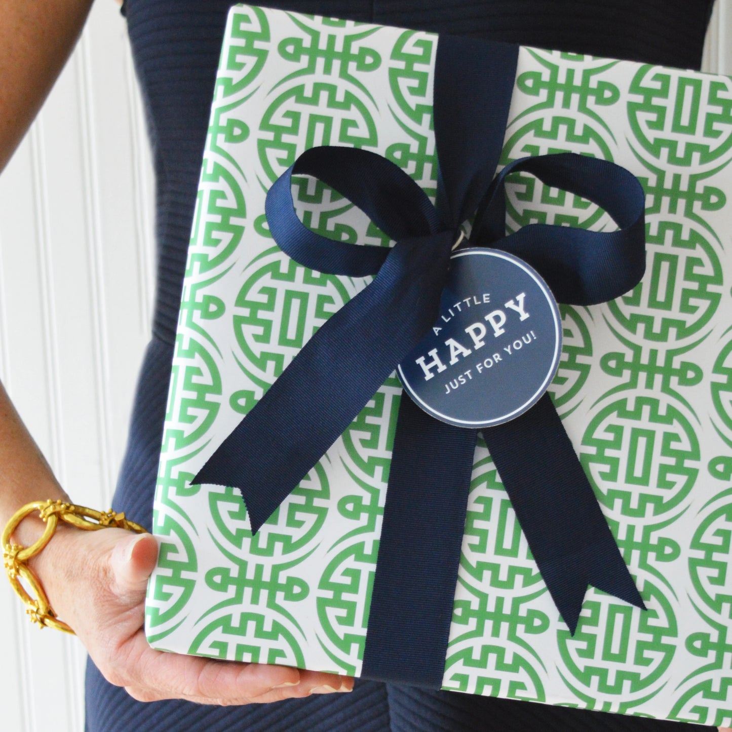 Gift Tags: A Little Happy - Navy