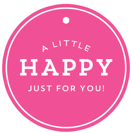 Gift Tags: A Little Happy - Hot Pink