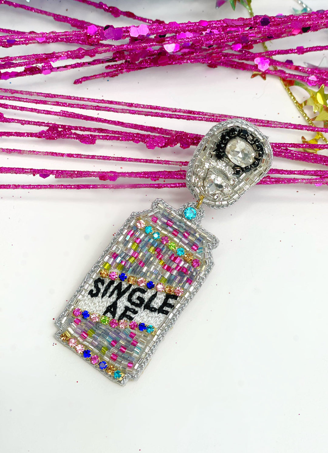 Taylor Shaye Designs Earrings: Beaded Single AF Cans