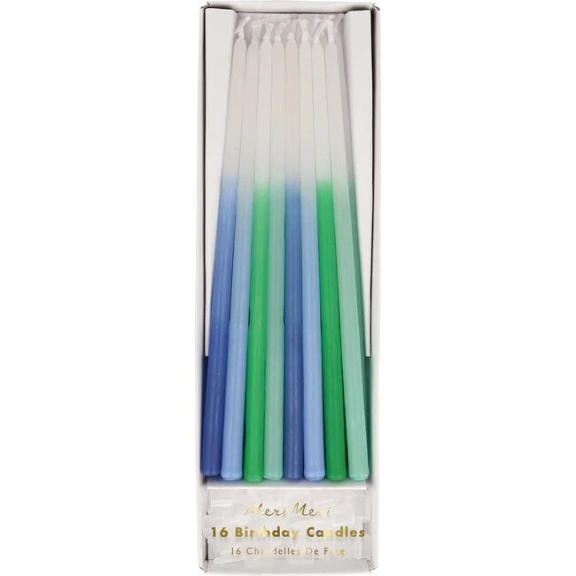 Tapered Candles: Blue Dipped