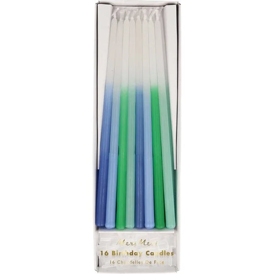 Tapered Candles: Blue Dipped