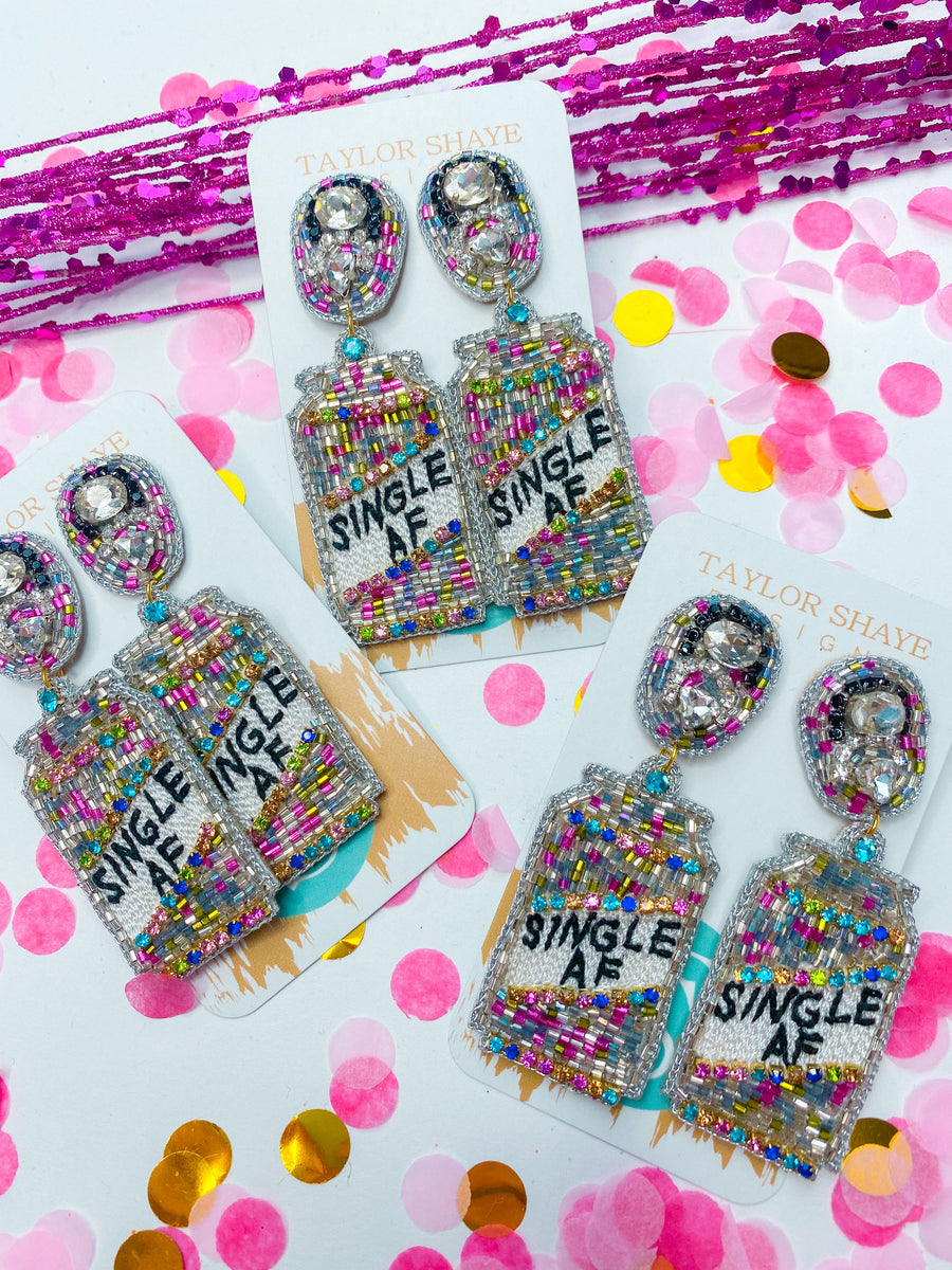 Taylor Shaye Designs Earrings: Beaded Single AF Cans