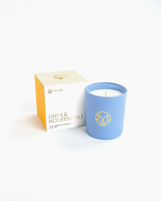 Soy Candle: Linen & Honeysuckle