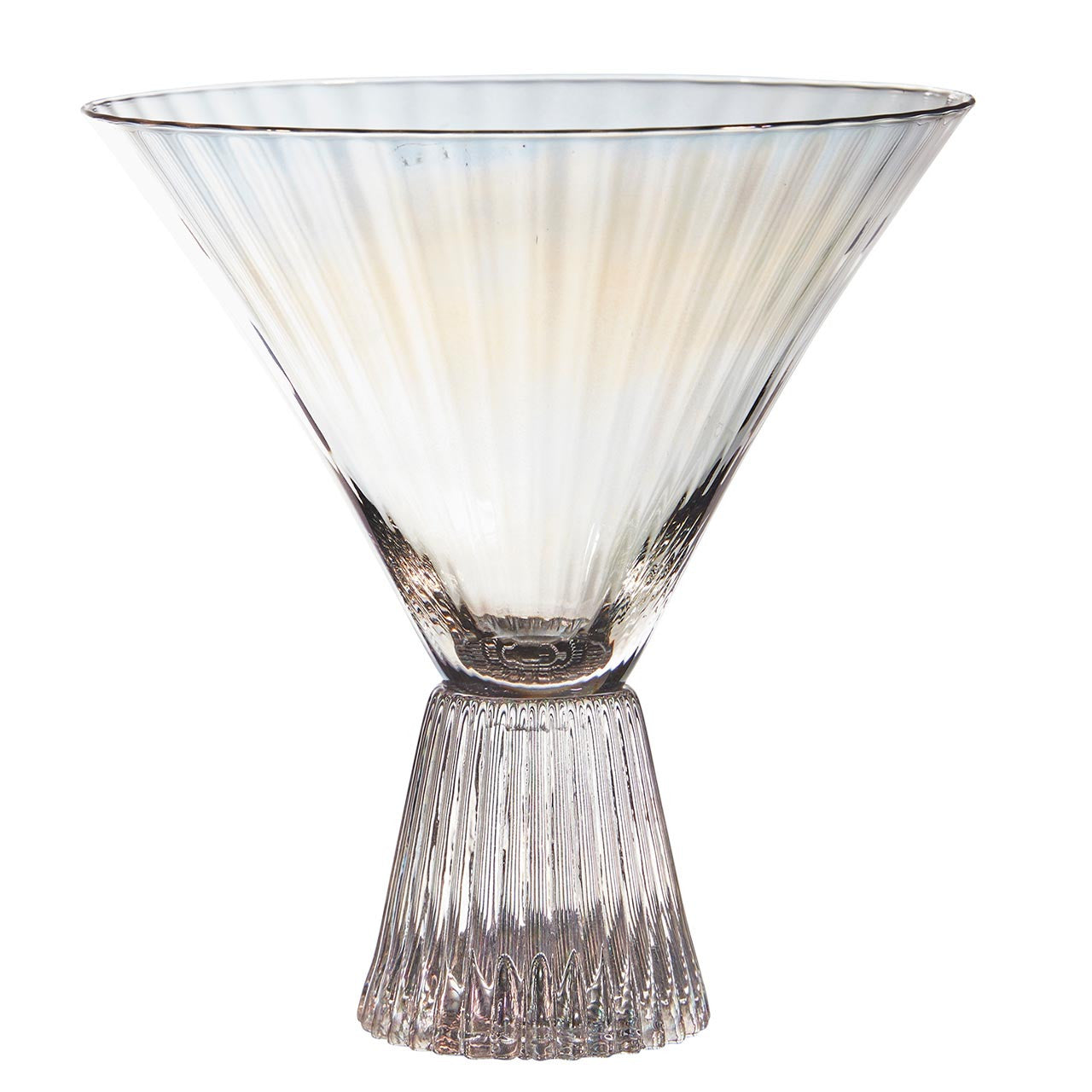 Beveled Martini Glass: Iridescent