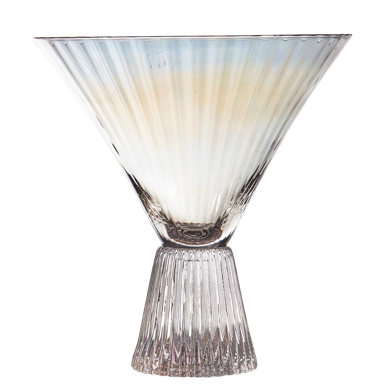Beveled Martini Glass: Iridescent
