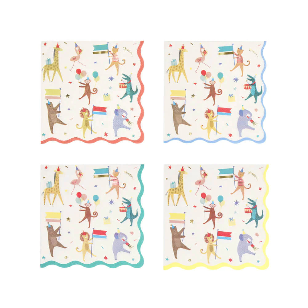 Large Napkins: Animal Parade