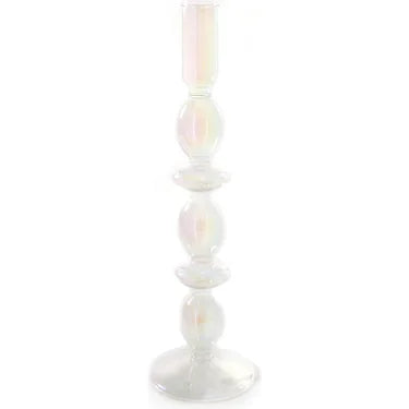 Spindle Candlestick: Iridescent