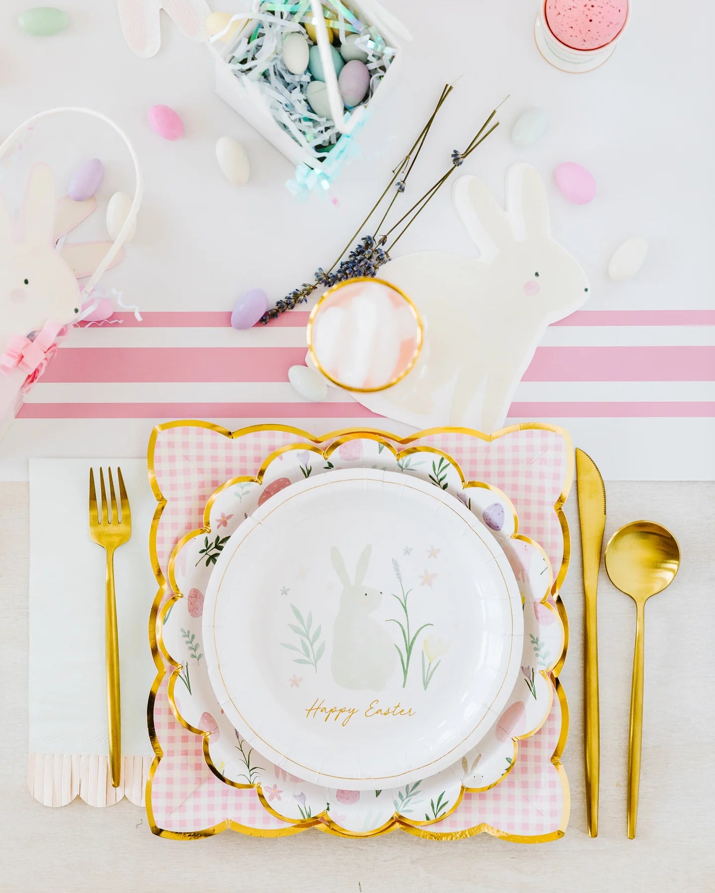 Table Runner: Pink Striped