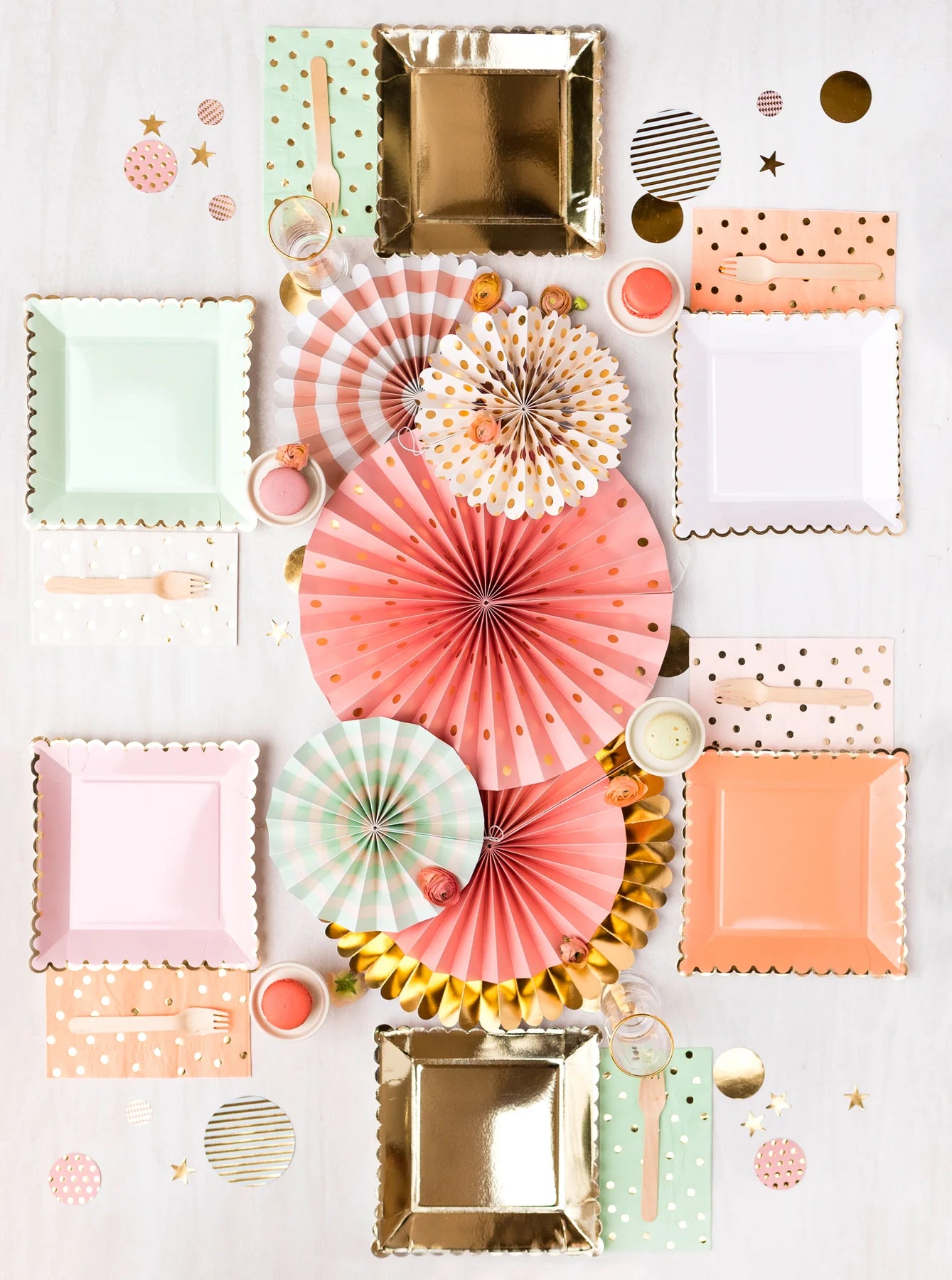 Blush and Gold Dot Guest Towel Napkins