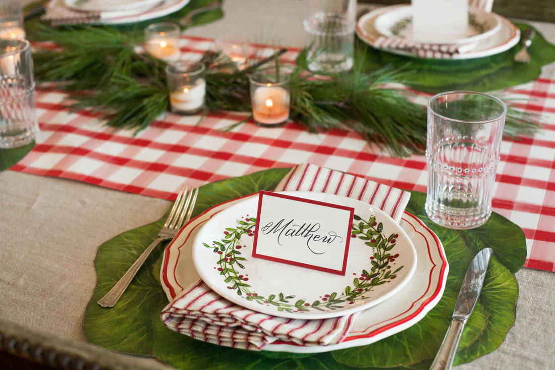 Place Cards: Red Frame