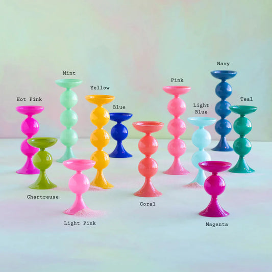 Sugar Plum Pillar Candle Holder (Multiple Colors)