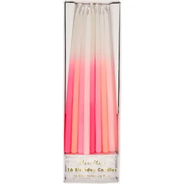 Tapered Candles: Pink Dipped